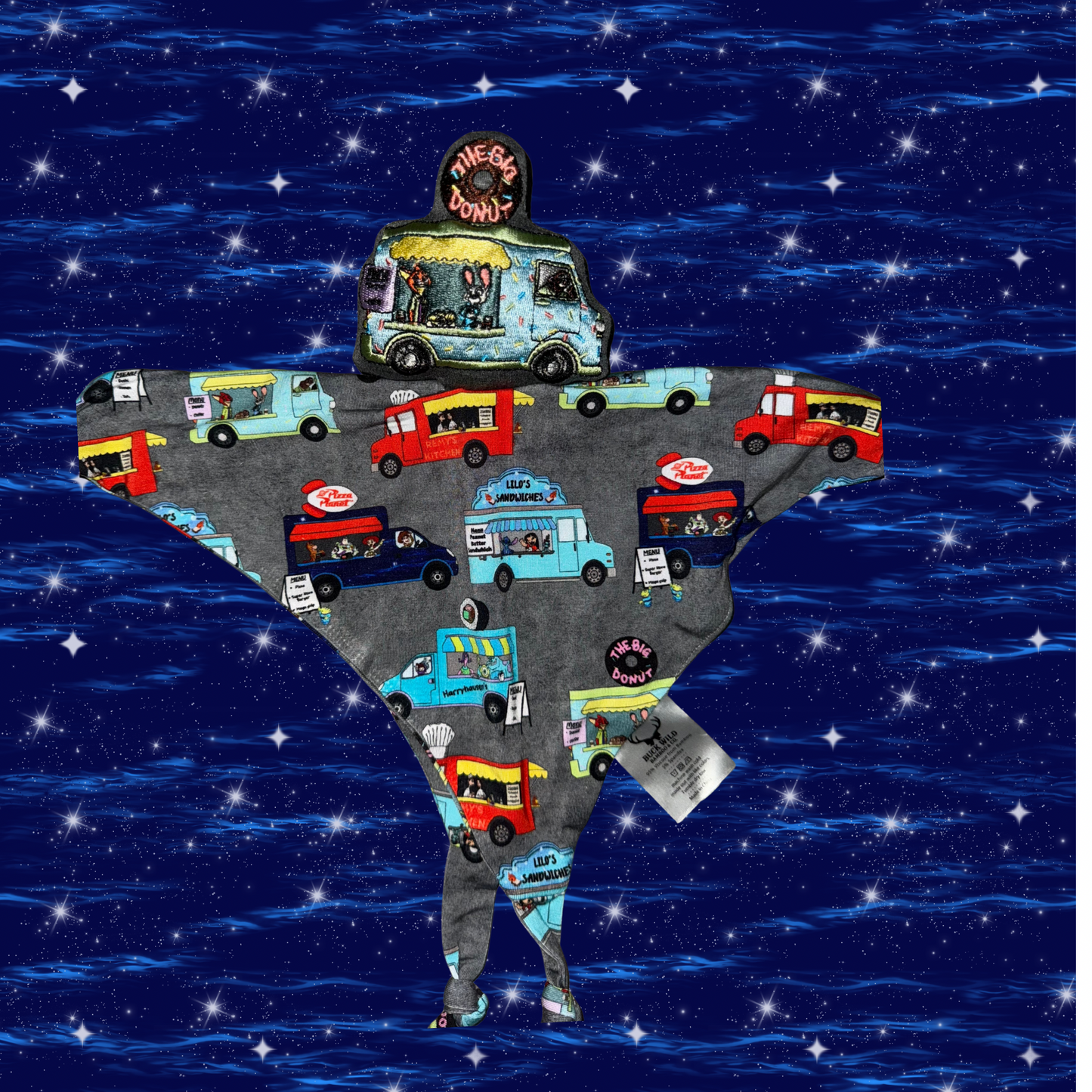 Food Truck Parade Embroidered Lovey