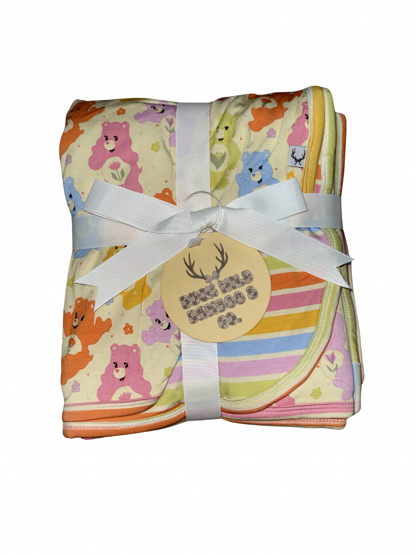 Blooming Bears 50x50 Tripled Layer Bamboo Blanket