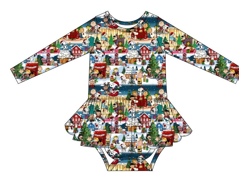 PRE-SALE A Peanuts Christmas Bamboo Bodysuit Twirl