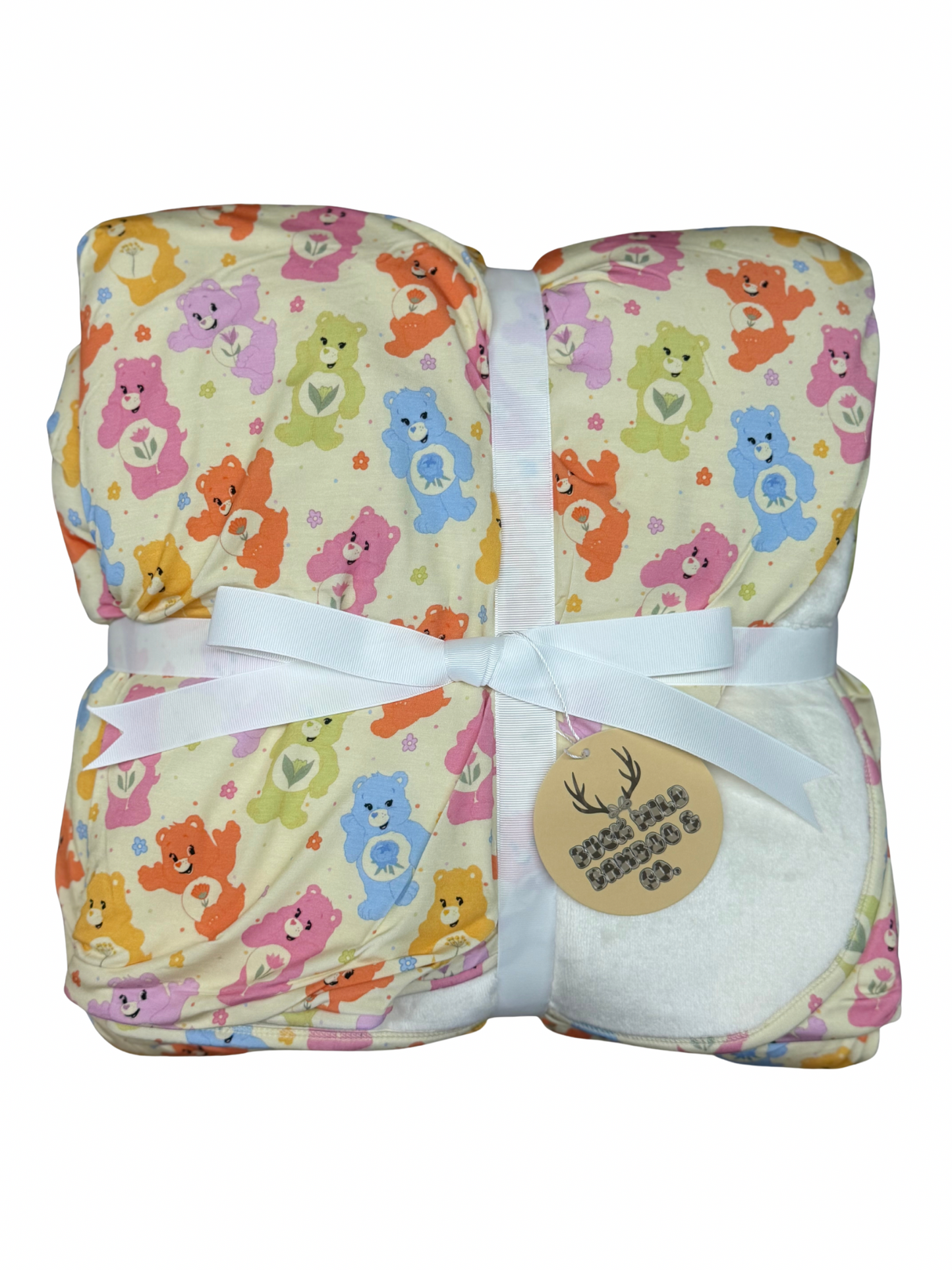 Blooming Bears 60x80 Bamboo Minky Plush Blanket