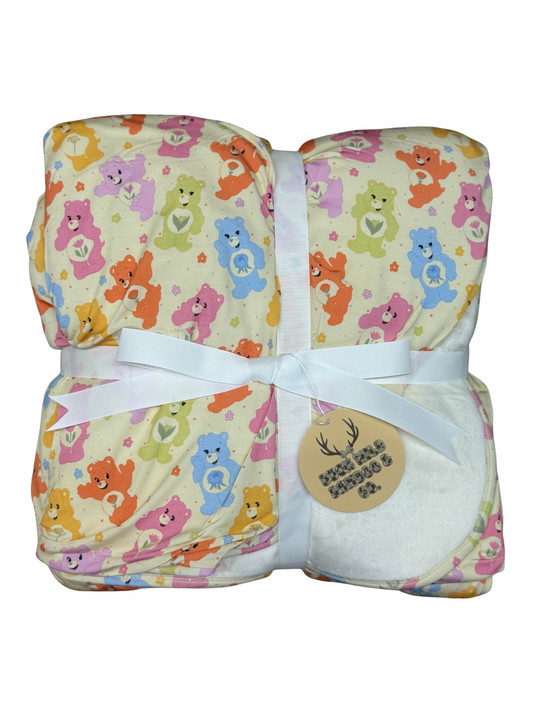 Blooming Bears 60x80 Bamboo Minky Plush Blanket