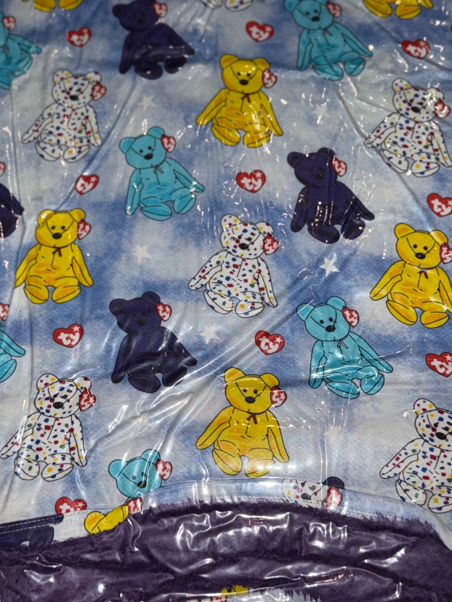 Tie-Dye Bears Bamboo Minky Blanket