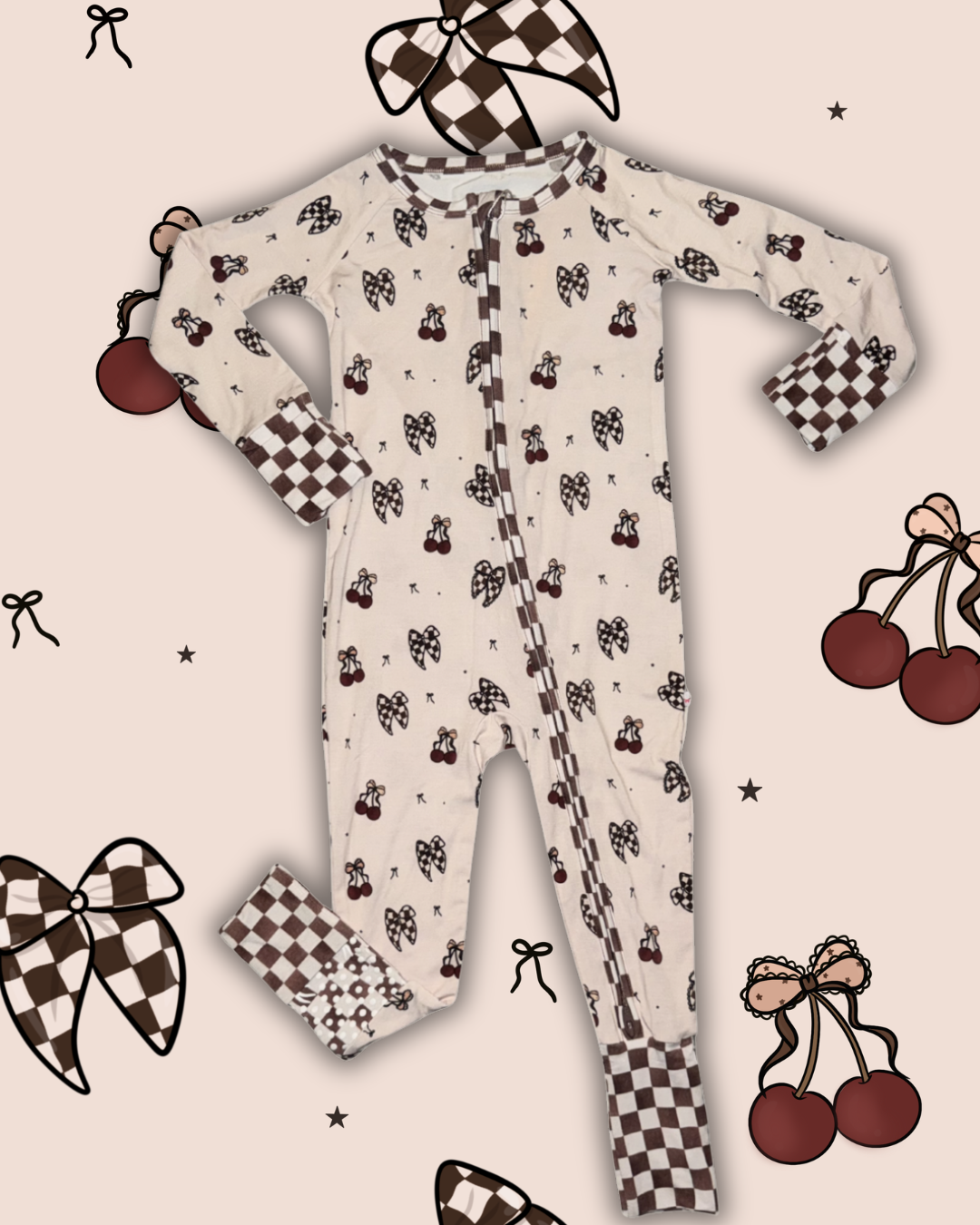 Sweetheart Checks Bamboo Zippy