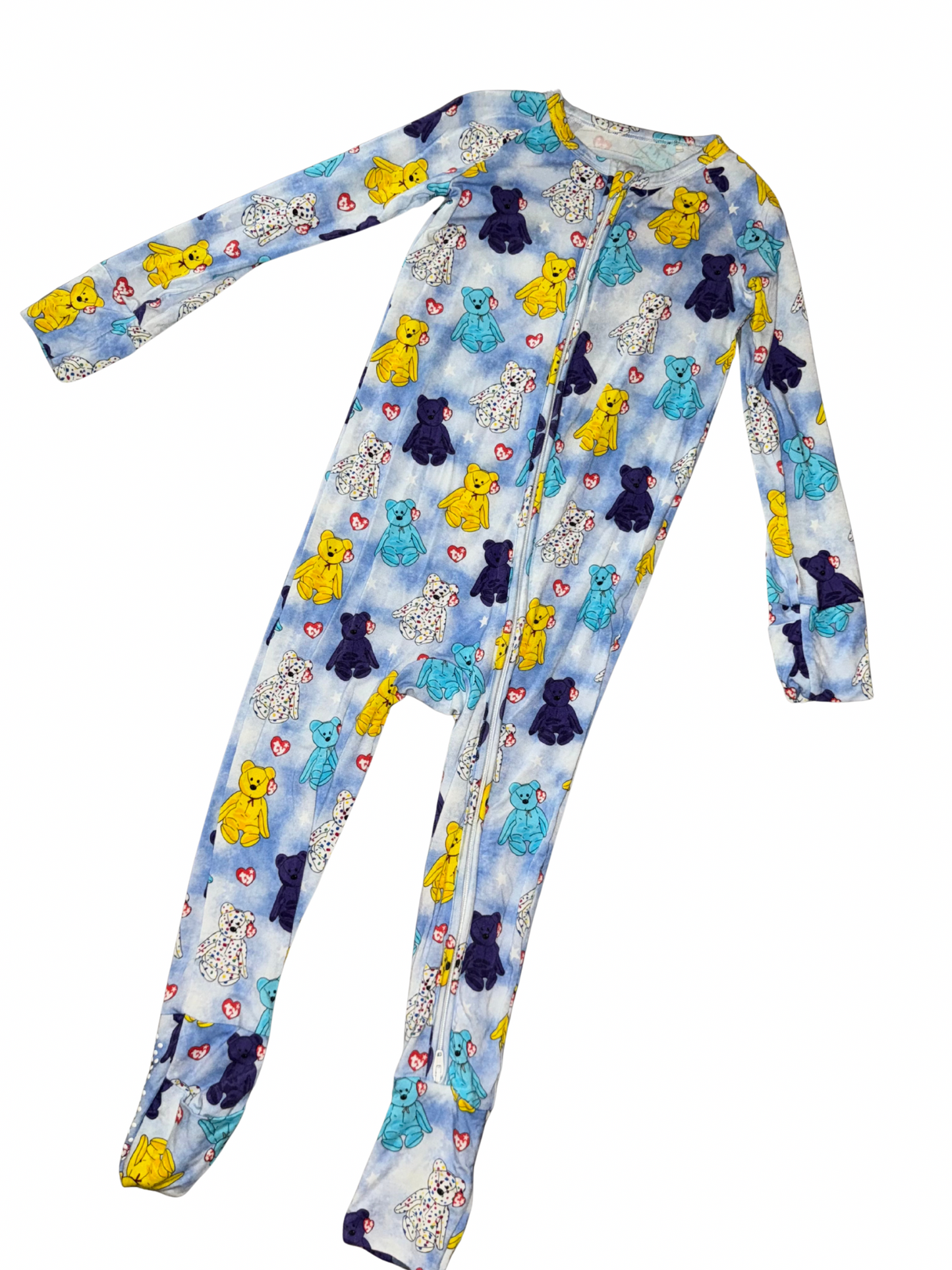 Tie-Dye Bears Bamboo Zippy