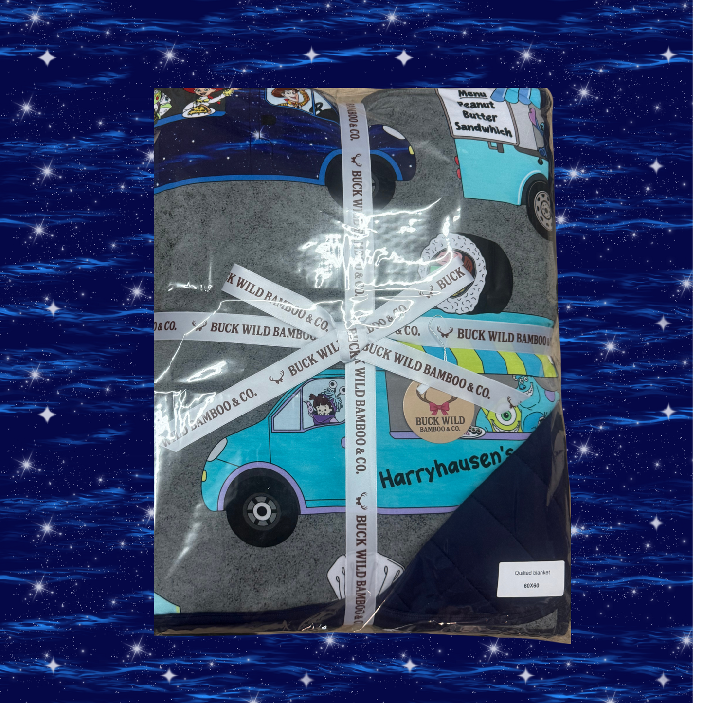 Food Truck Parade Bamboo Quilted Blanket