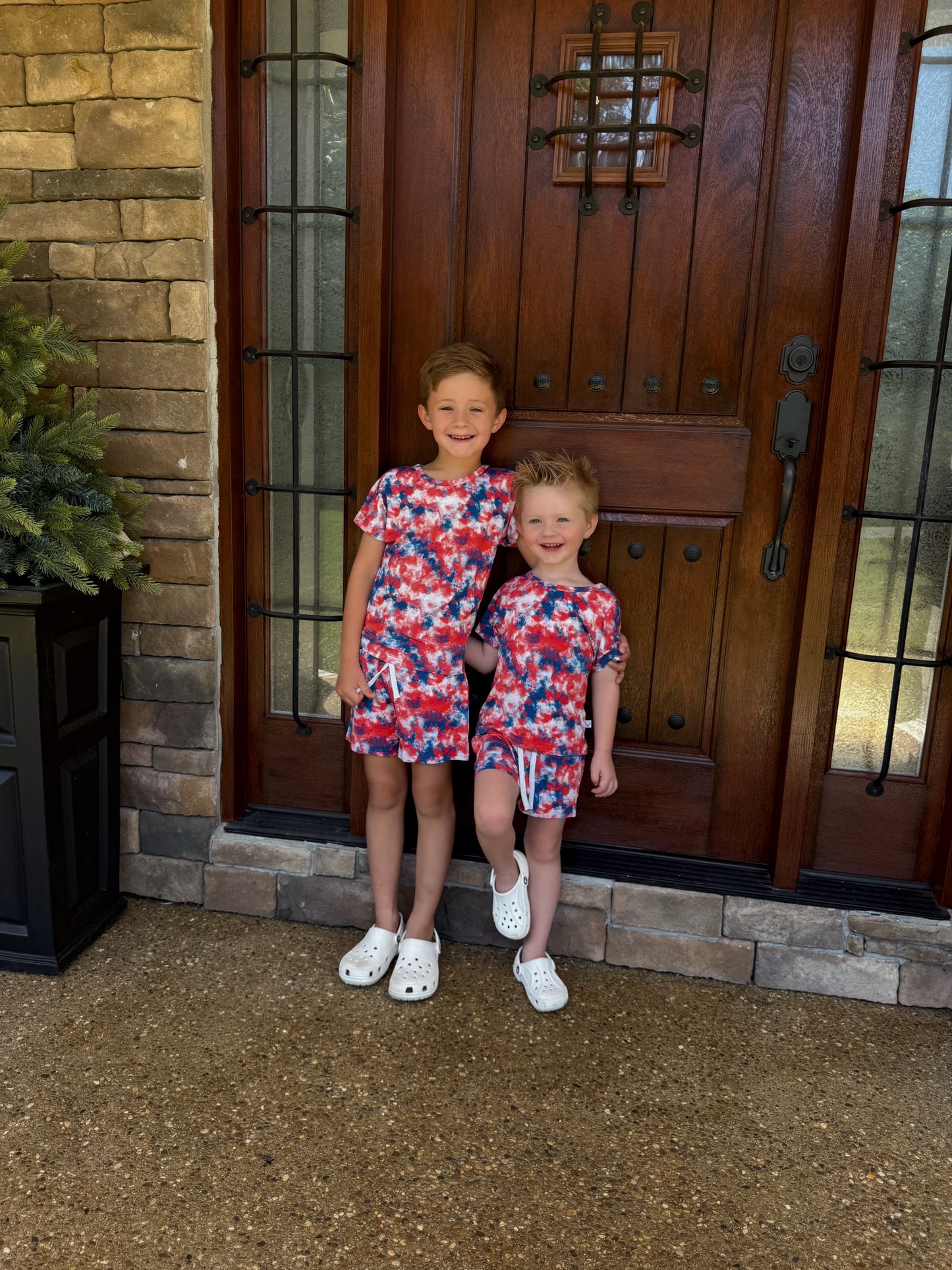 Red, White, Blue Bamboo Daywear Short Set