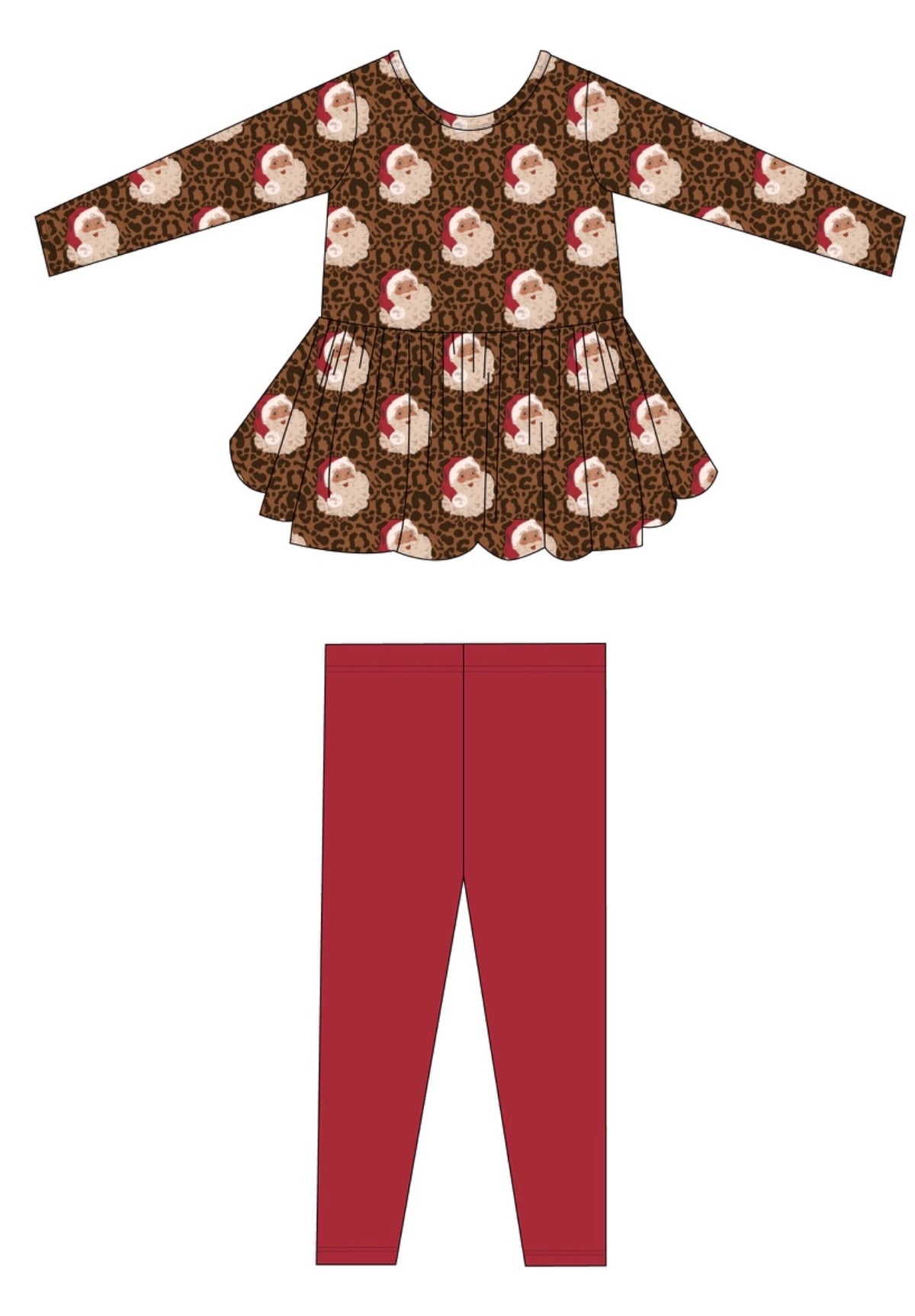 PRE-SALE Wild About Santa Bamboo Peplum