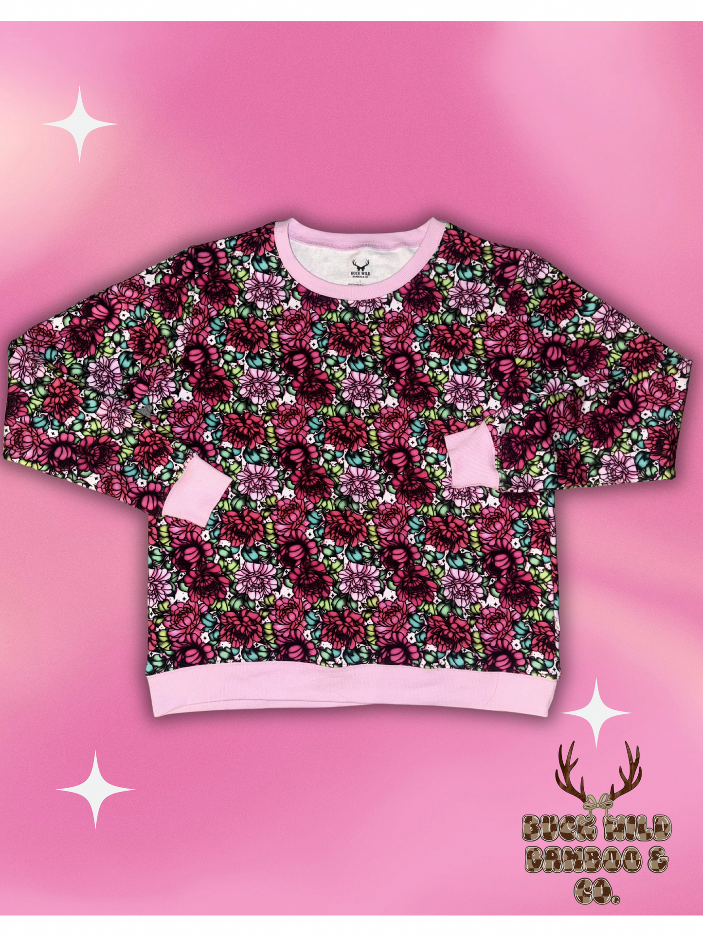 Blush & Bloom French Terry Bamboo Crew