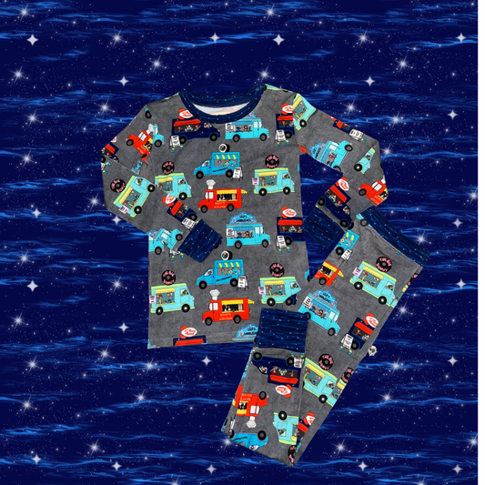 Food Truck Parade Bamboo Two Piece Set