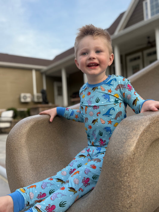 Sea Friends Bamboo Two Piece Set