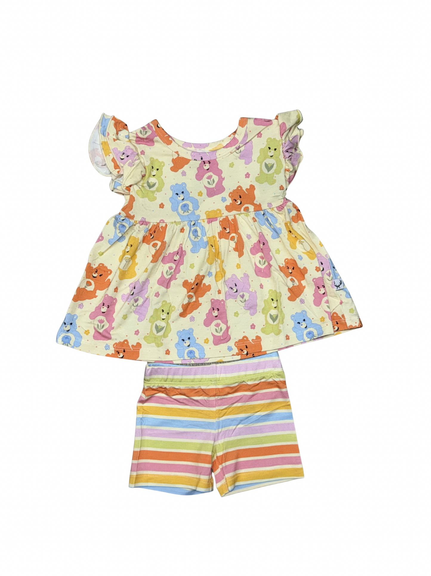 Blooming Bears Bamboo Peplum Set