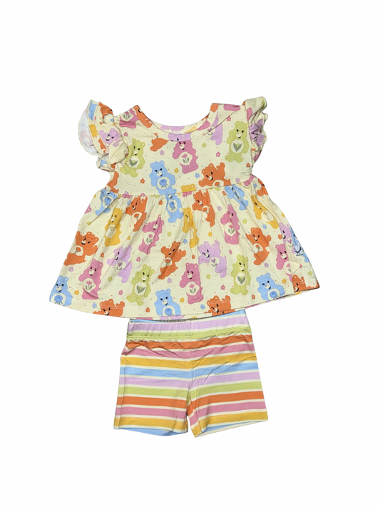 Blooming Bears Bamboo Peplum Set