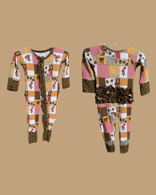 Prairie Patch Ruffled Bamboo ZIppy