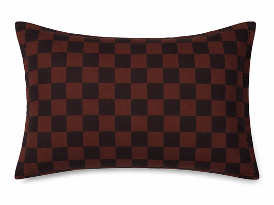 Mocha Checks Bamboo Pillowcase