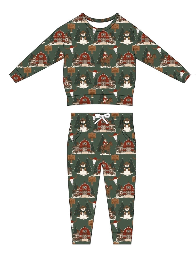 PRE-SALE Cowboy Claus Bamboo French Terry Jogger Set