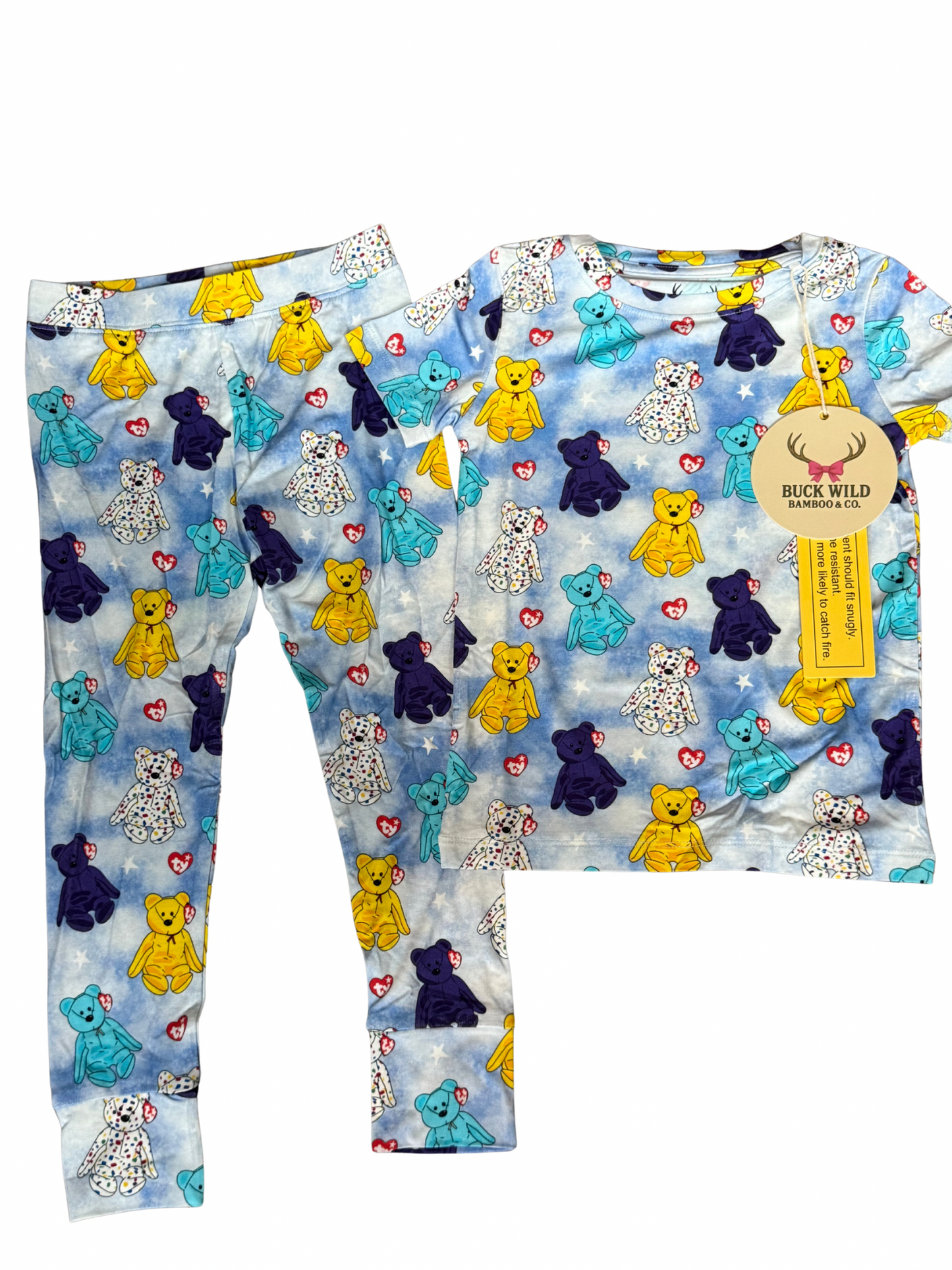 Tye-Dye Bears Bamboo Two Piece Set