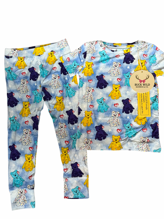 Tye-Dye Bears Bamboo Two Piece Set